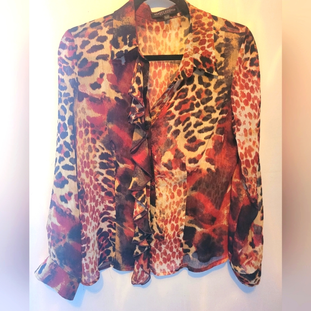 Animal Frilly Blouse